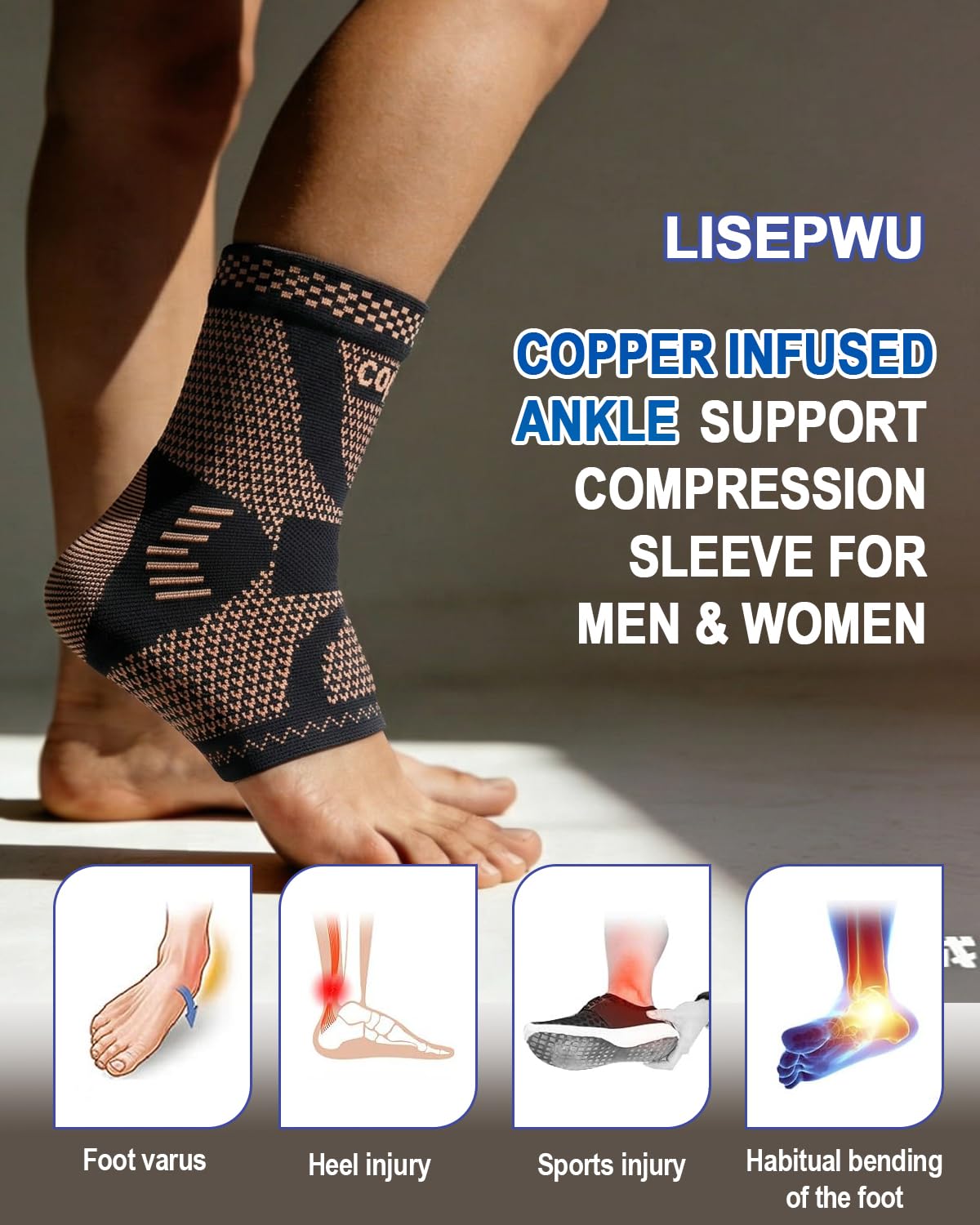 Copper Ankle Brace - Support & Relief -2
