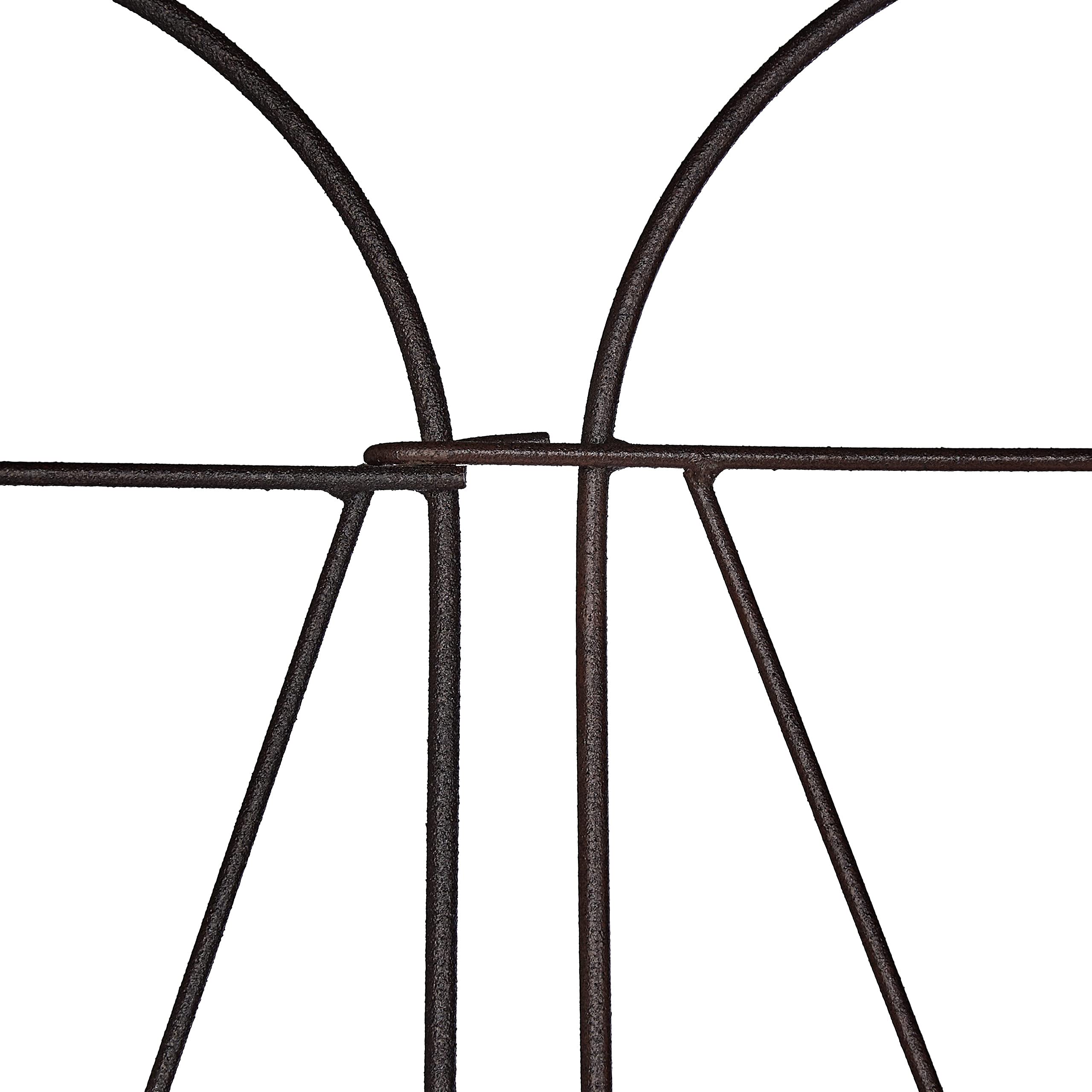 Relaxdays Grigliato per Rampicanti, 3 Set da 4 Pannelli, 127 cm di Altezza, Traliccio per Giardinaggio, Rosso Marrone