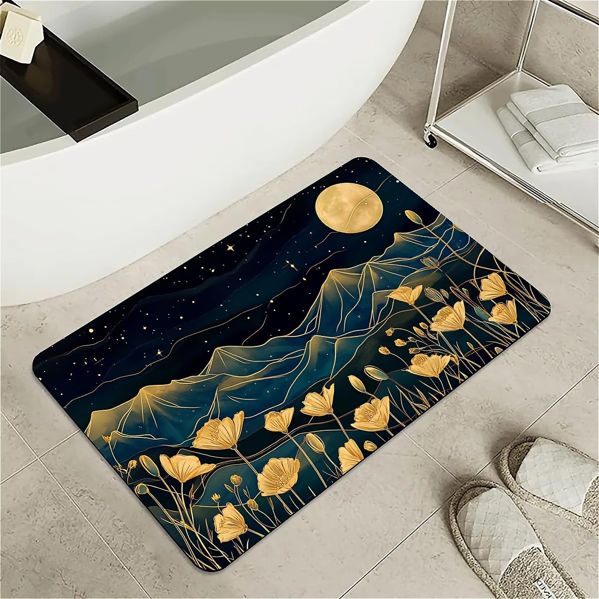 Alfombrilla de baño diatomita de secado rápido para un suelo libre de humedad