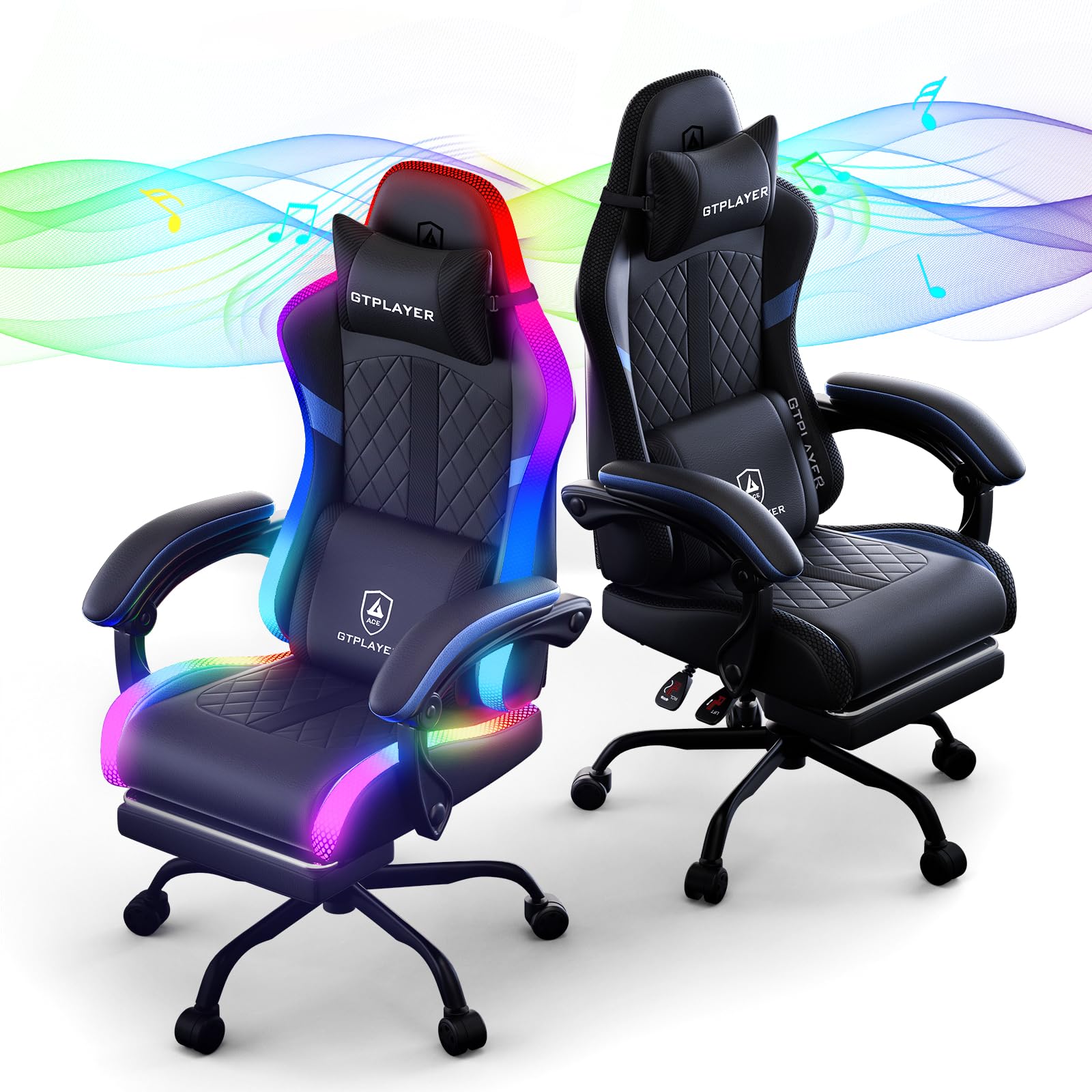 GTPLAYER ゲーミング Amazon.com: GTPLAYER Gaming Chair with Footrest, Fabric Breathable