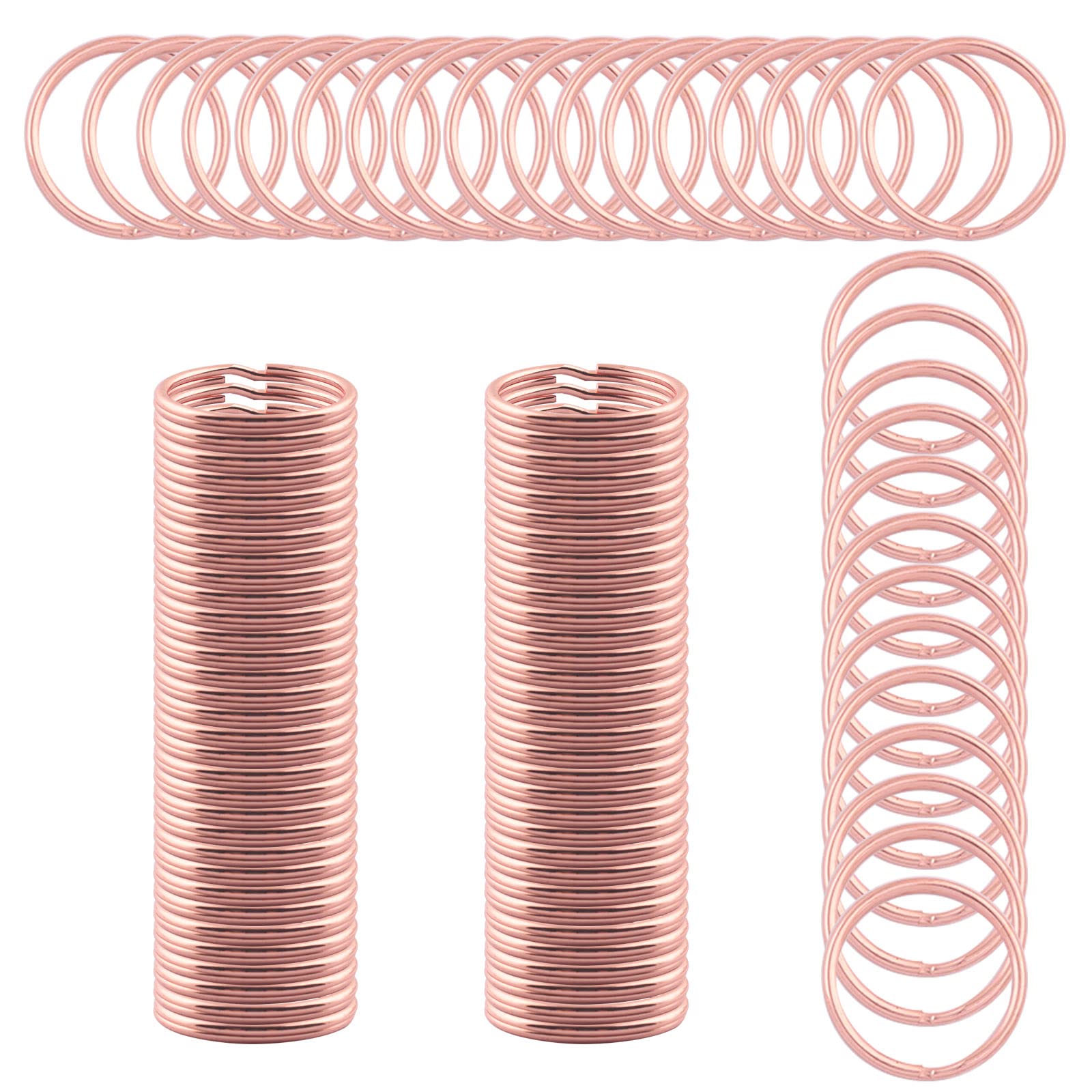 Runde geteilte Schlüsselringe-Metall-Schlüsselanhänger-Ringe DIY Ornament Handwerk Schlüsselanhänger Biegering Stecker Schmuck Charm Verschluss Anhänger