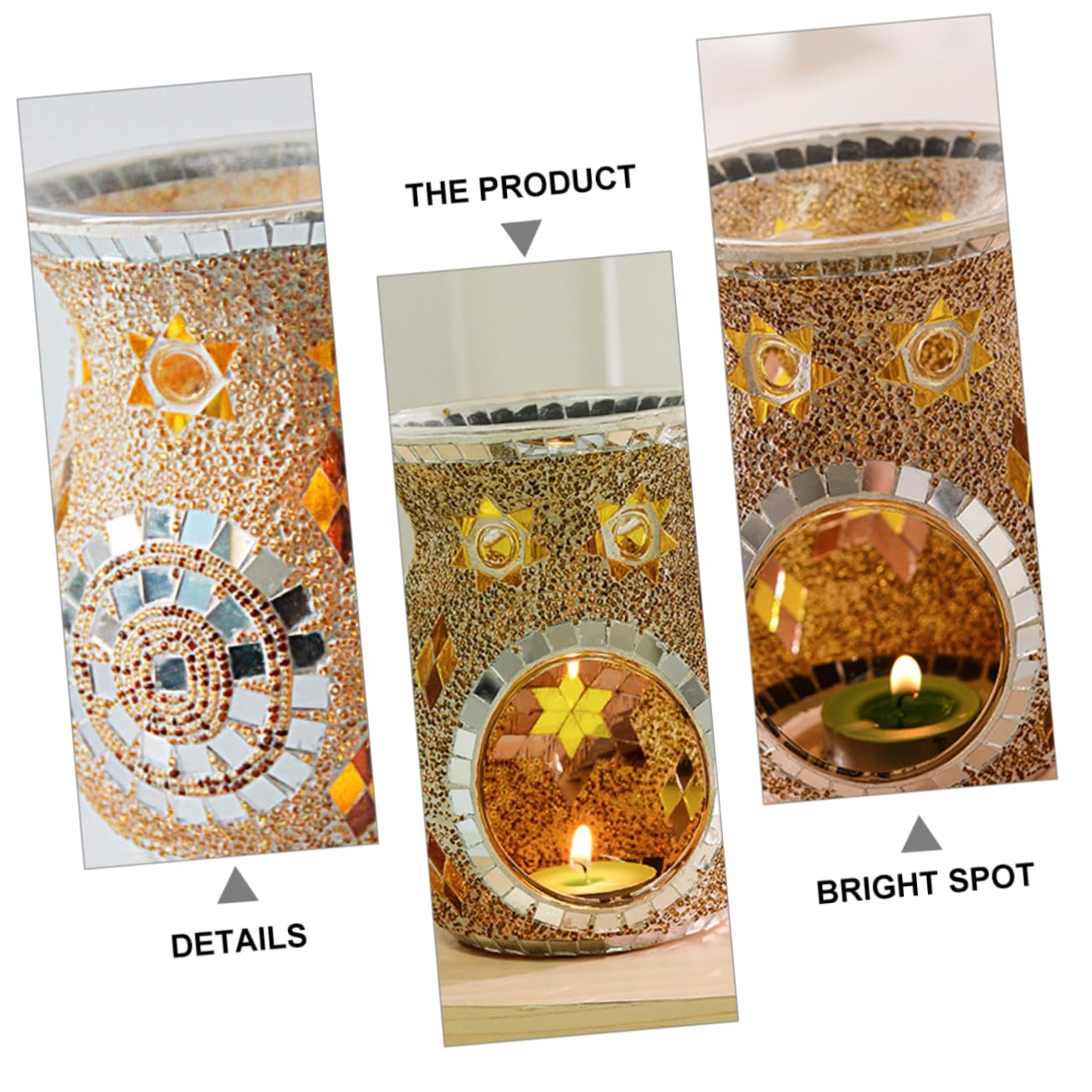 Cabilock 1 Pc Brûleur d'aromathérapie en Verre réchauffeur d'huiles essentielles Centre de Table photophore Chandeliers bougeoirs Ornement décorations de Mariage brûleur à Huile Essentielle