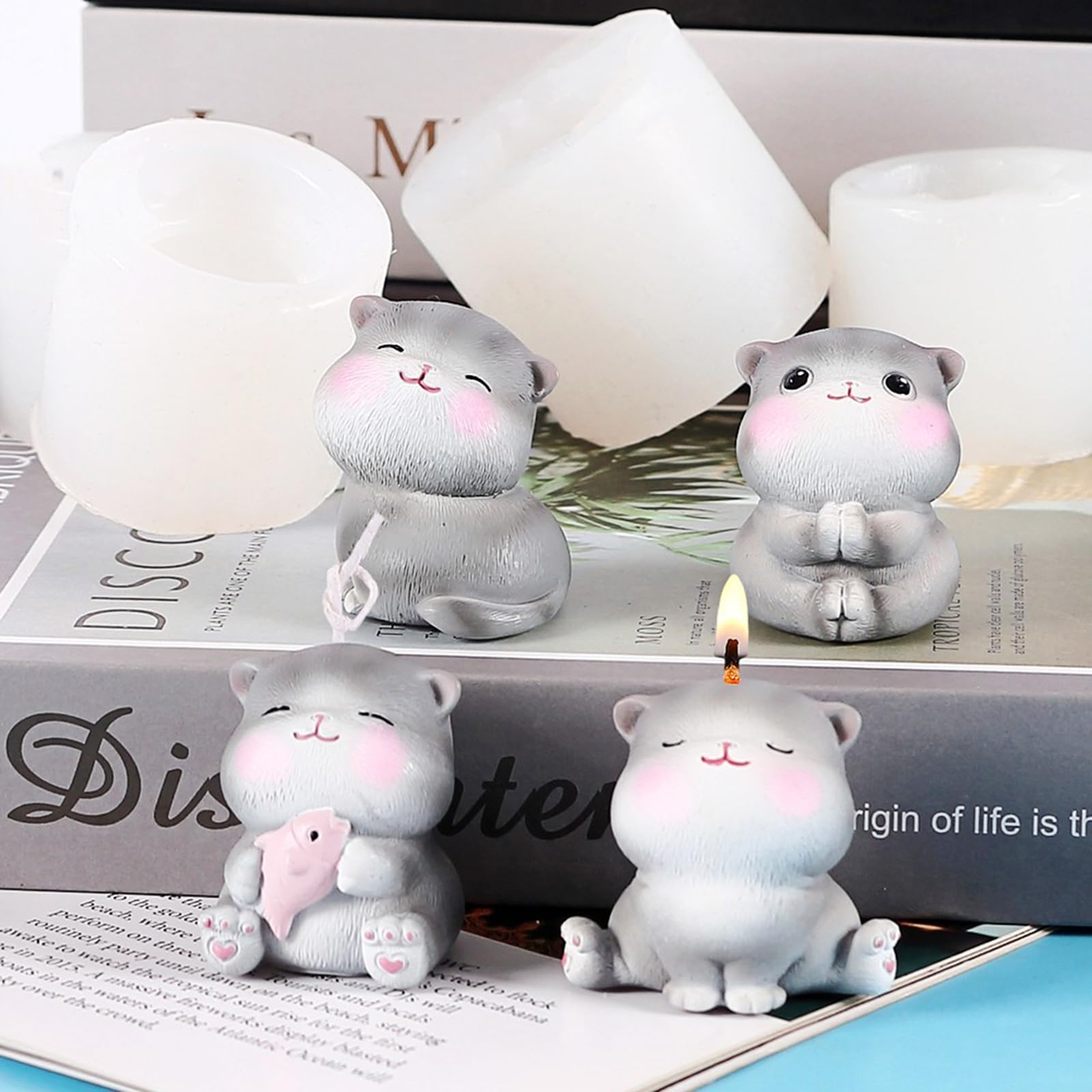 Stampini In Silicone A Forma Di Gatto Fai Da Te: Crea Portachiavi Unici, Decorazioni Per Torte, Candele E Molto Altro!