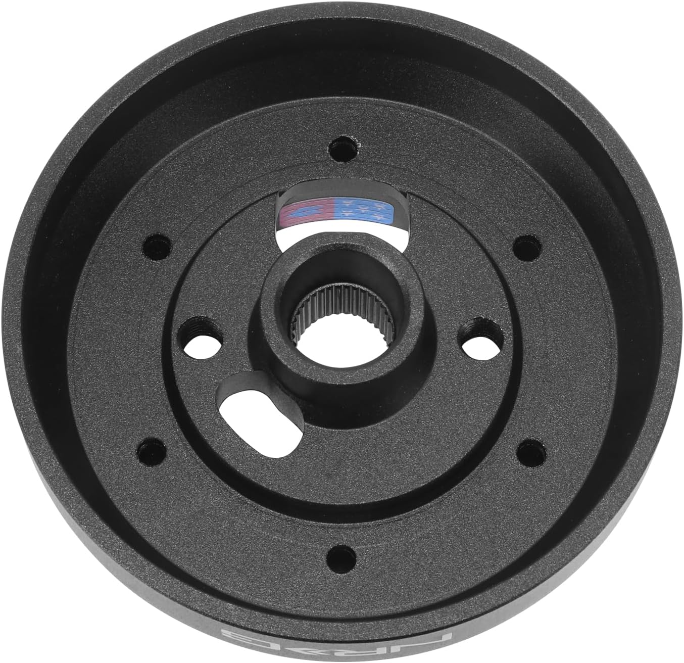 NRG Innovations Racing Style Steering Wheel Short Hub, Lockable Aluminum Steering Shaft, 6x70mm Bolt Pattern Quick Release Adapter Unit, Compatible With 05-14 Corvette C6, Black, NRG-SRK-177H