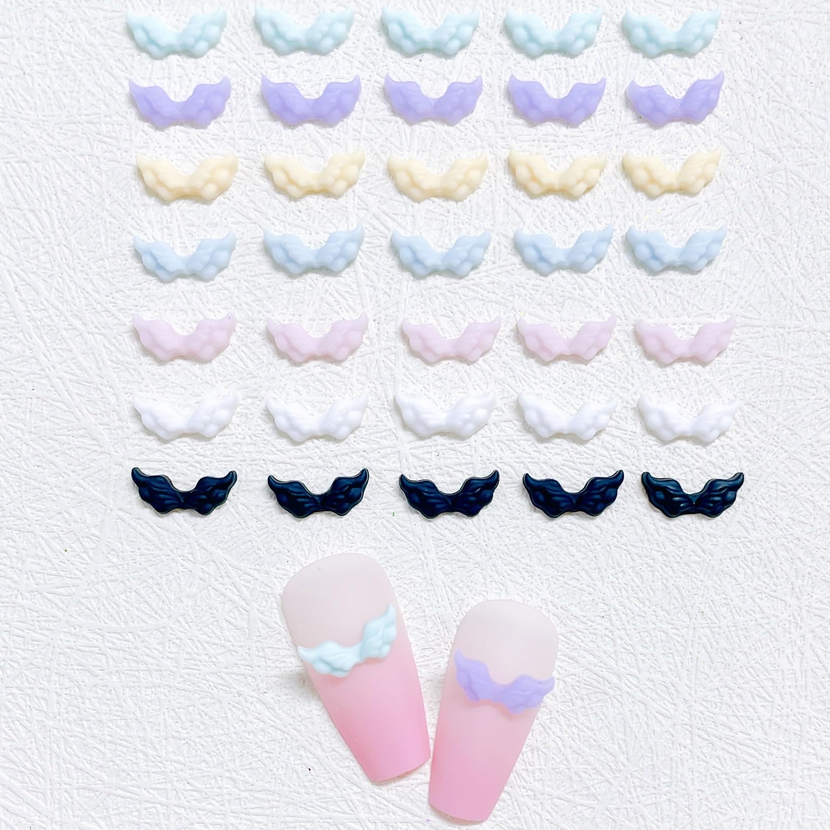 Amazon.co.jp: DUOLEIMI ネイルパーツ 天使の羽 90個 ネイルデコパーツ