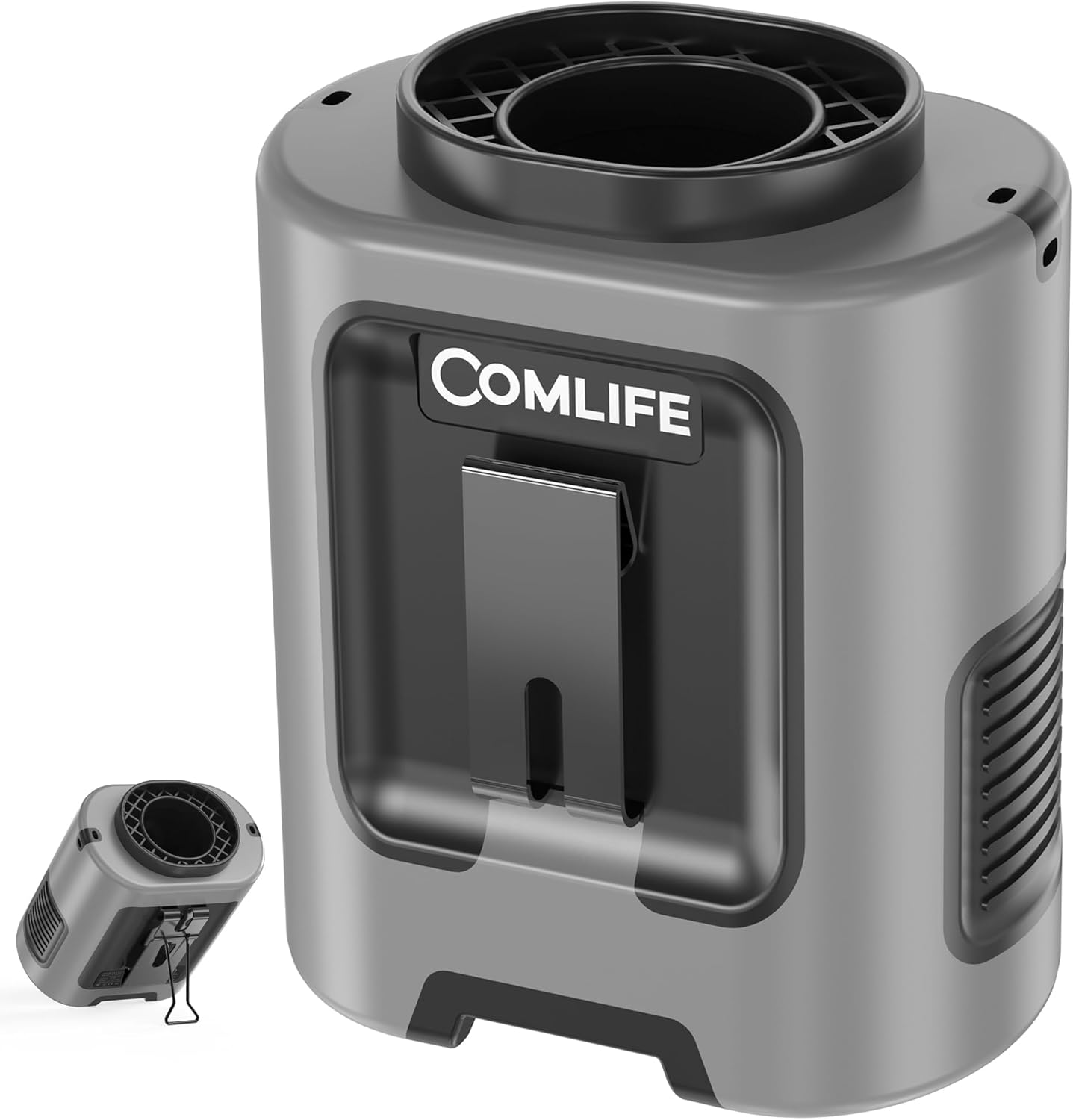 COMLIFE Mini ventilador de cintura portátil, clip recargable, ventilador de cinturón portátil, enfriamiento máximo de 25 horas, 4 velocidades 13000