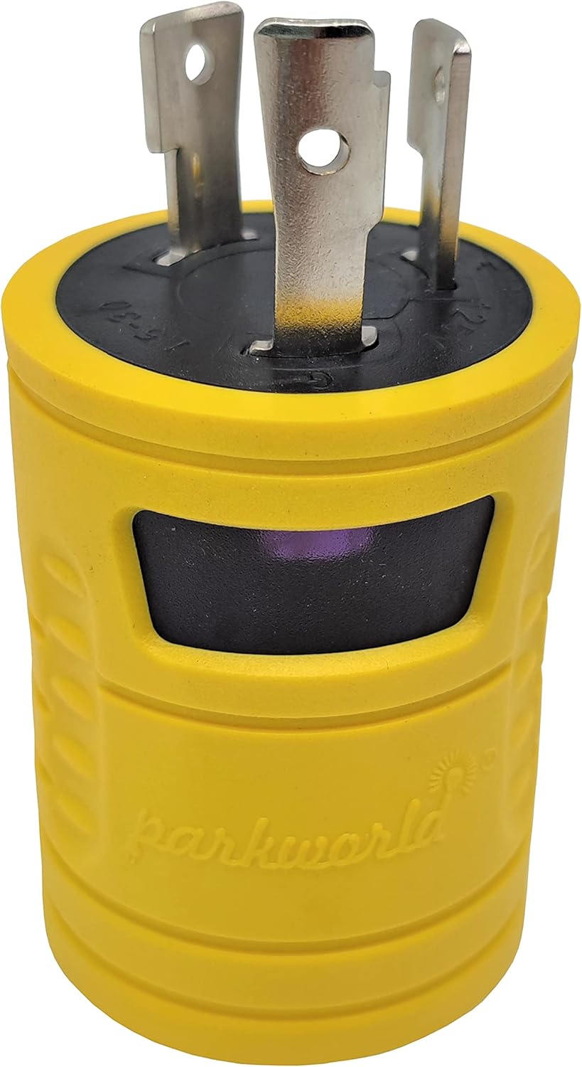 Parkworld 691746 Power Adapter Generator 3-Prong 30 AMP Locking L5-30P Male to Household Regular 5-15R Female (Also for 5-20R)