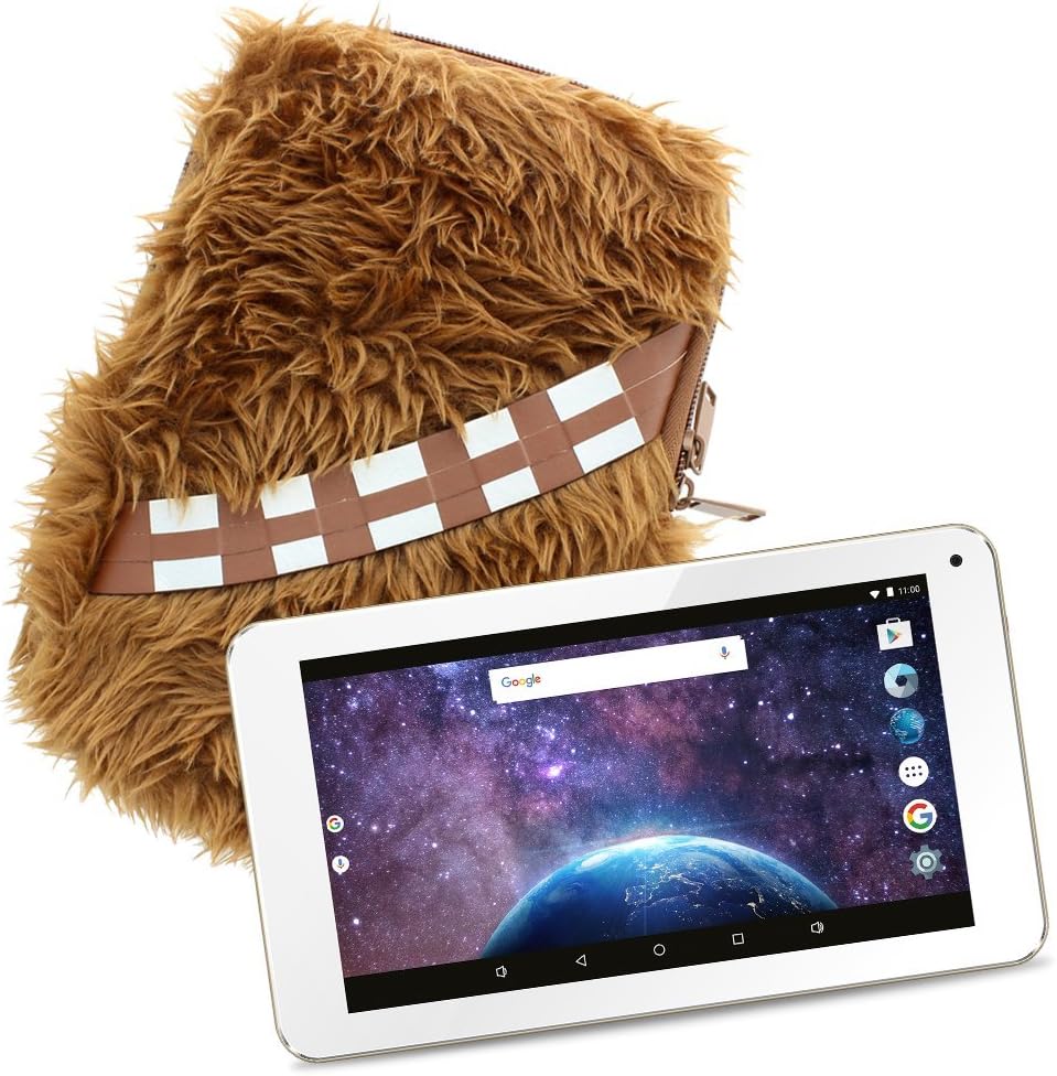eSTAR 7" HD Quad Core Kids Tablet & Star Wars Sleeve Case | 8GB Internal Memory, WiFi & Wookie Chewbacca Protective Sleeve Case