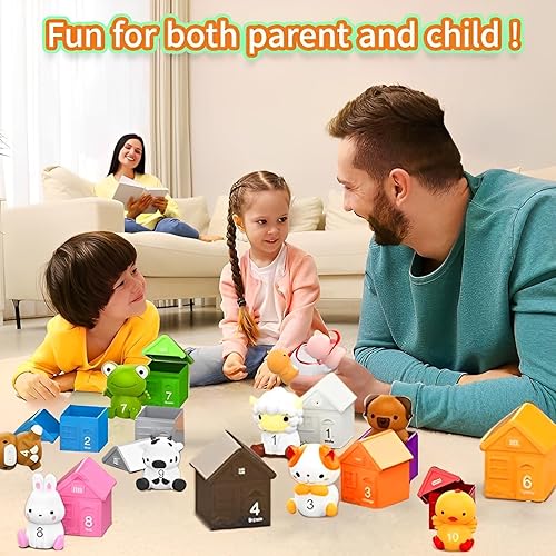 Miniatura 7 de Juguete de aprendizaje para niños pequeños de 1, 2, 3 años, 20 unidades, animales de granja, juguete de granero, juguetes sensoriales educativos