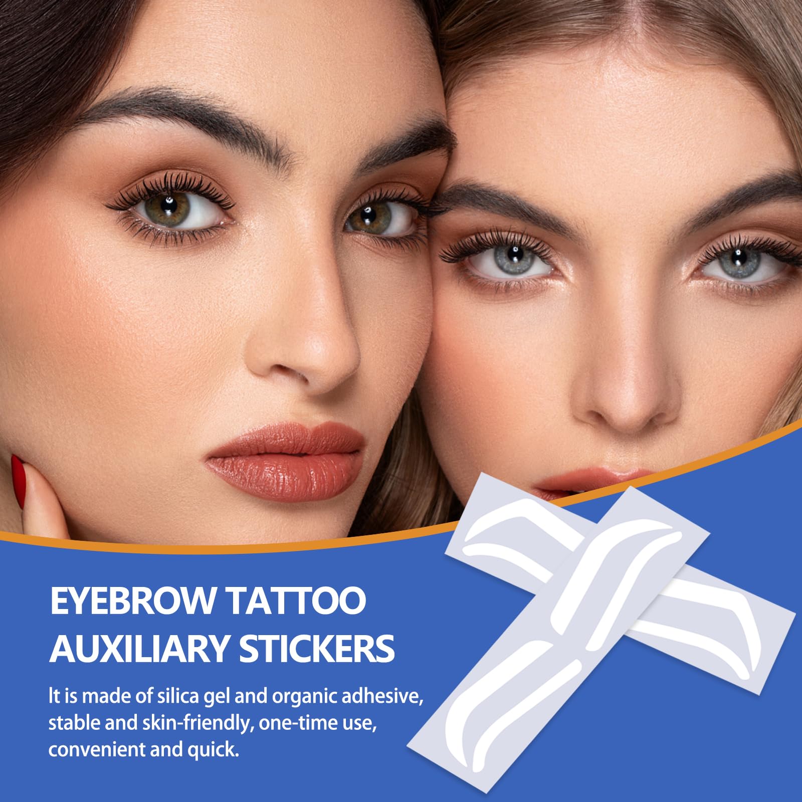 12 pares de pegatinas para dar forma a las cejas, plantillas adhesivas, cinta de forma desechable, sello de microblading para aerógrafo, guía de mapeo de cejas, plantillas semipermanentes de