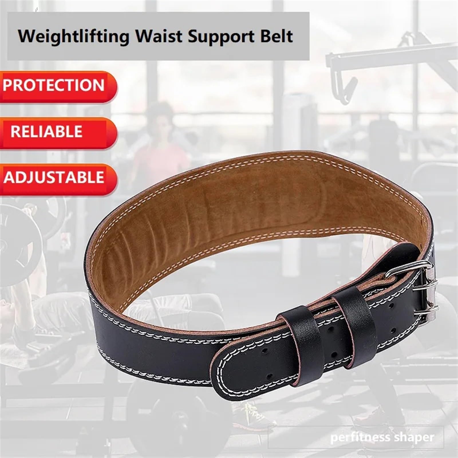 Cintura Sollevamento Pesi Cintura da uomo di larghezza 12 cm | Cintura da squat da palestra da uomo con supporto for la schiena for powerlifting e cross training