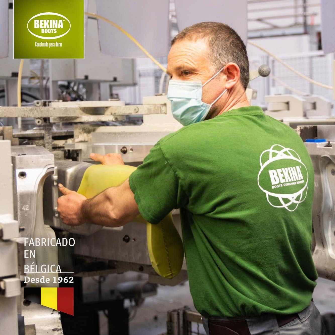 Botas de Seguridad y de Trabajo para Hombres y Mujeres Incl. Puntera de Acero, para Uso agrícola, garantizan una excelente adherencia, protección Aislante -30 Grados, Verde, EU 42
