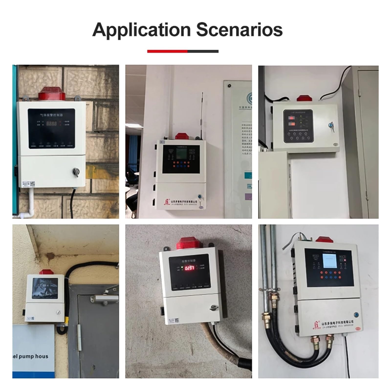 Detector de gas, Controlador de gas industrial Controlador de gas combustible y tóxico Panel de detección de gas de monitoreo(DR-ZX100-A(125))