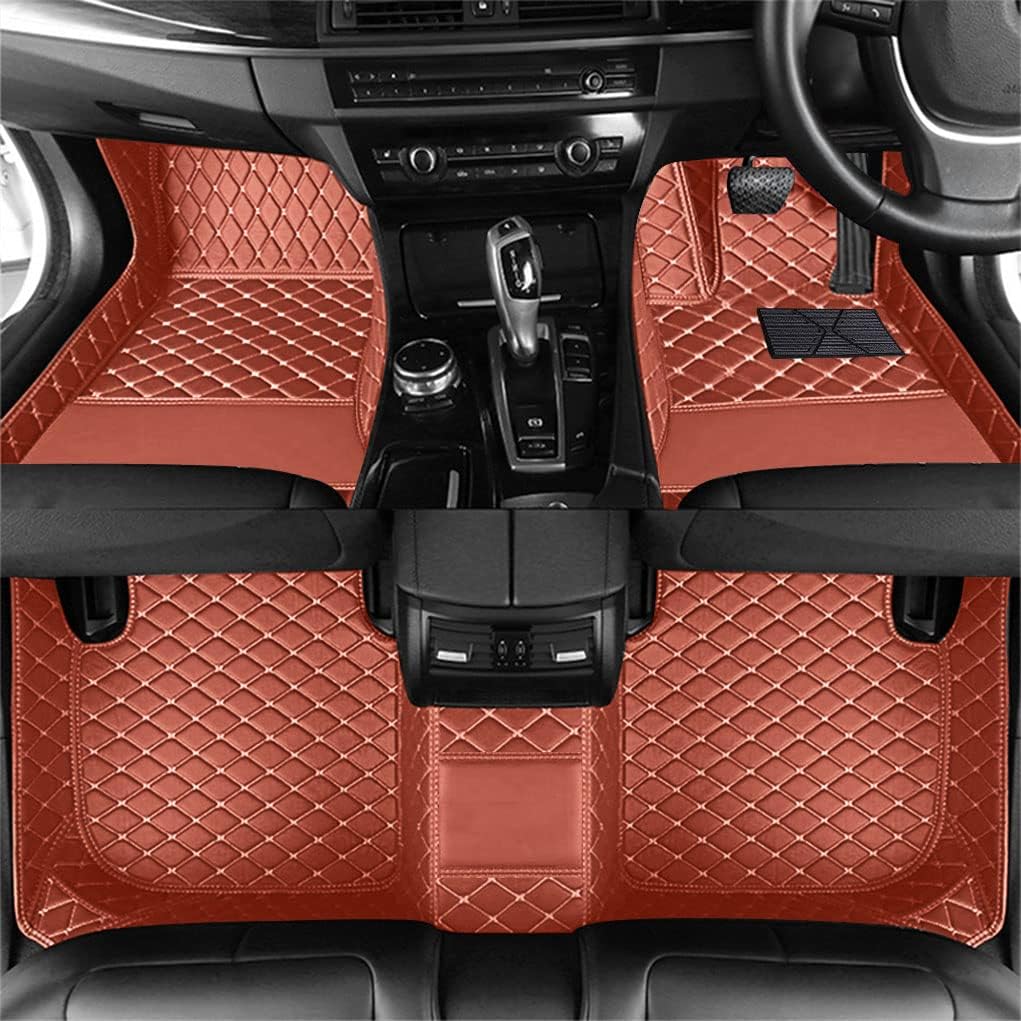 Lexus LS430 2006-2016 Right-Hand Drive Car Floor Mat Luxury Footpad Full Set Custom Footpad (Brown)