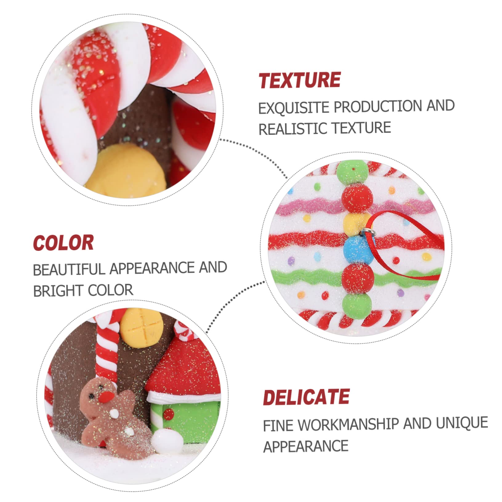 Cabilock 5 Stück Raumdekoration Aus Weichem Ton Nussknacker Weihnachtsdeko Dekorative Weihnachtswanddekoration Girlande Rot Und Weihnachtsbaumdekoration Weihnachtshaus