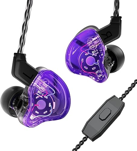 Miniatura 26 de YINYOO Easy KZ ZST Armadura Híbrida Colorida con Auriculares Intrauriculares Dinámicos 1BA+1DD HiFi (Colorido Sin micrófono) KZ Monitores Varios