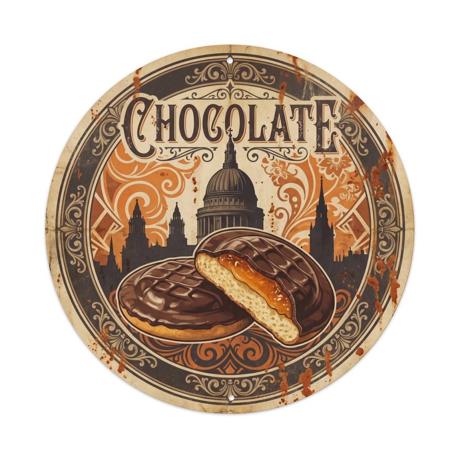 Chocolate Bar British Patisserie Sweet Culture Heritage Metal Tin Sign