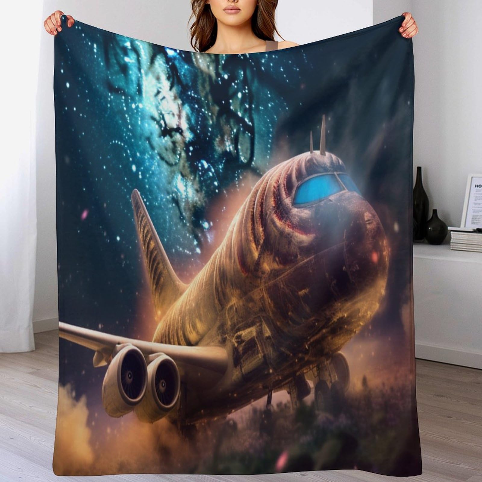 Couverture avion plaid de canapé en flanelle respirante pour lit et sieste