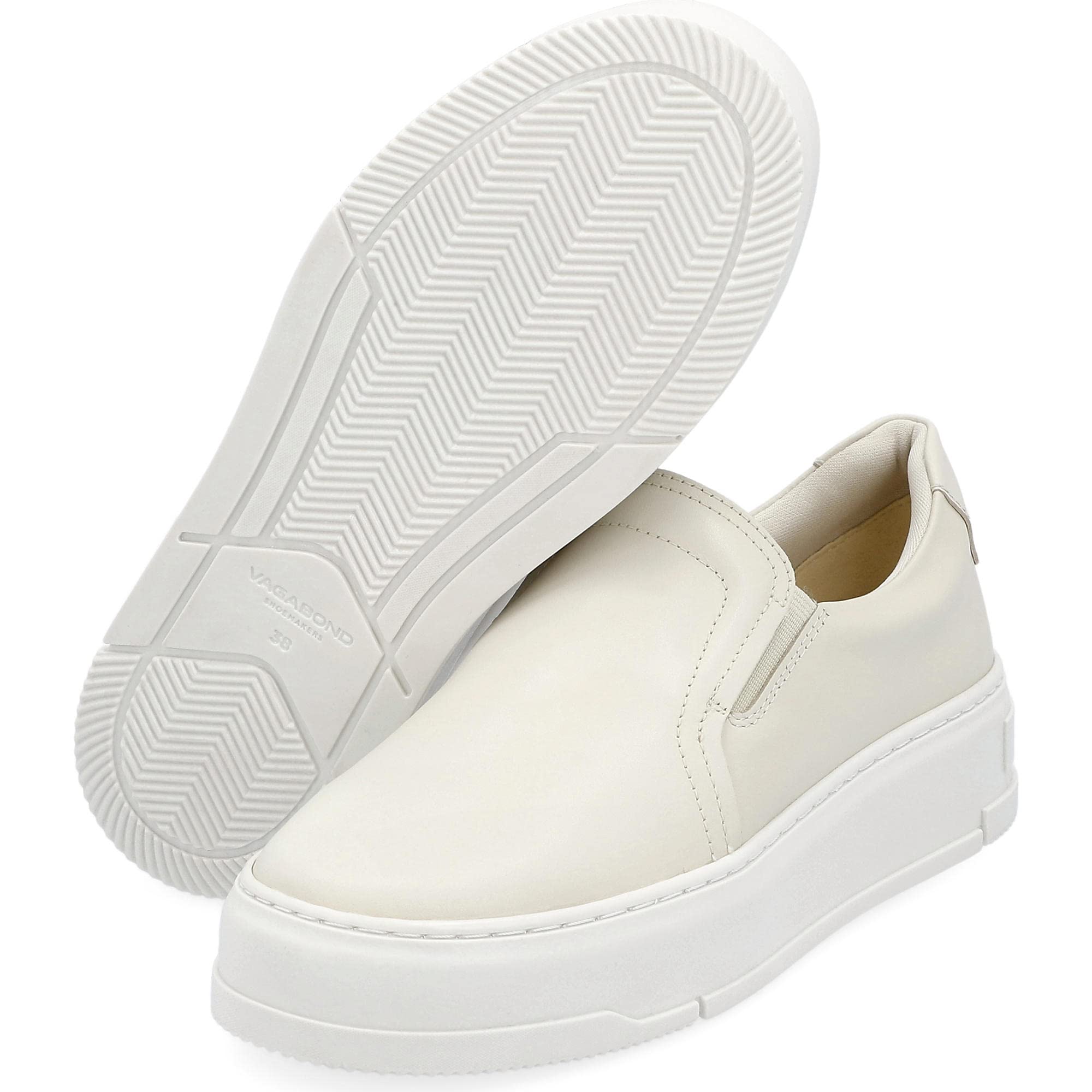 Vagabond Shoemakers Judy Leather Slip-On Sneaker Cream | B2B 