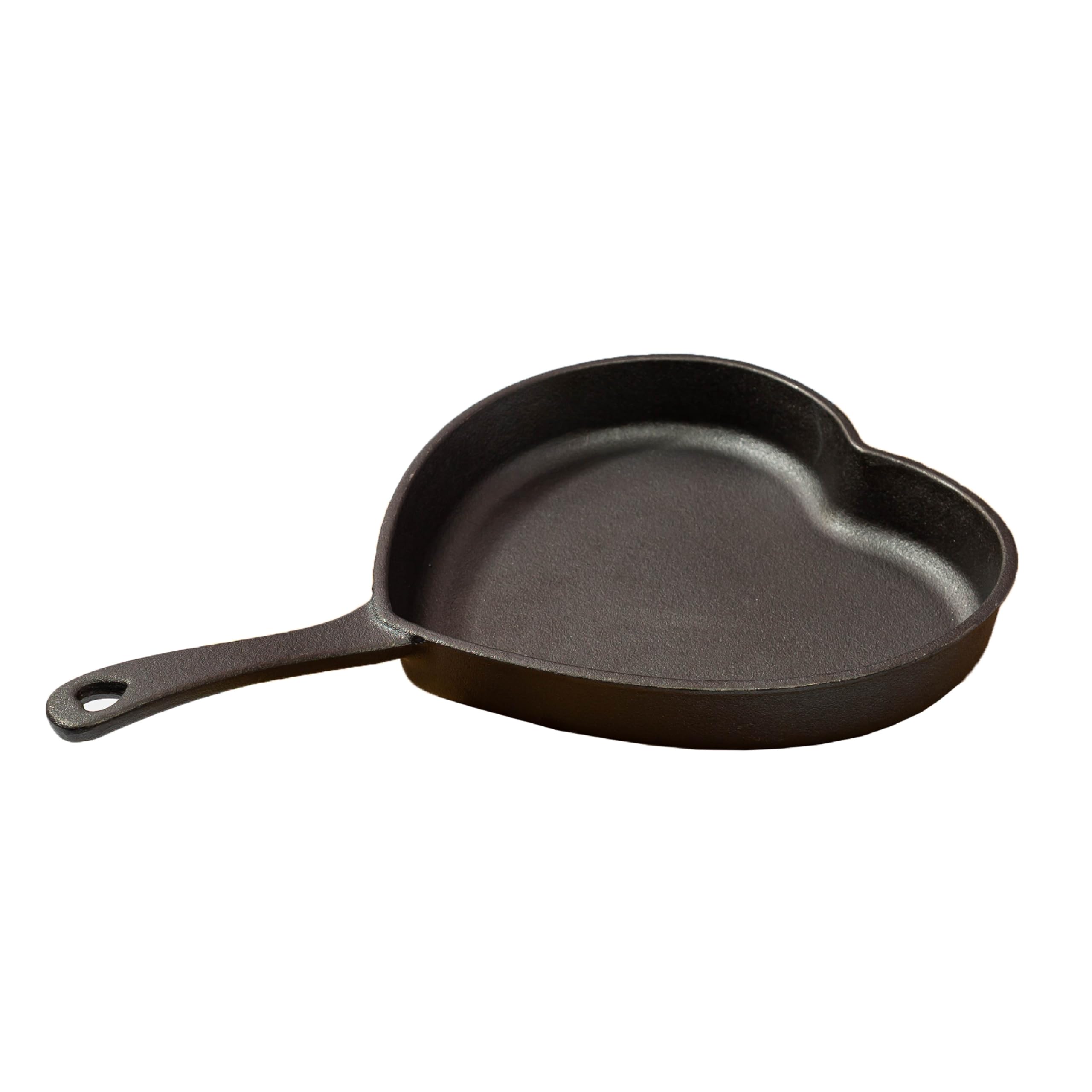 Paris Hilton Pre-Seasoned Cast Iron Heart Skillet Pan, Heavy-Duty Frying Pan for Cooking, Baking & Searing, Oven Safe, Stovetop Compatible, 10-Inch