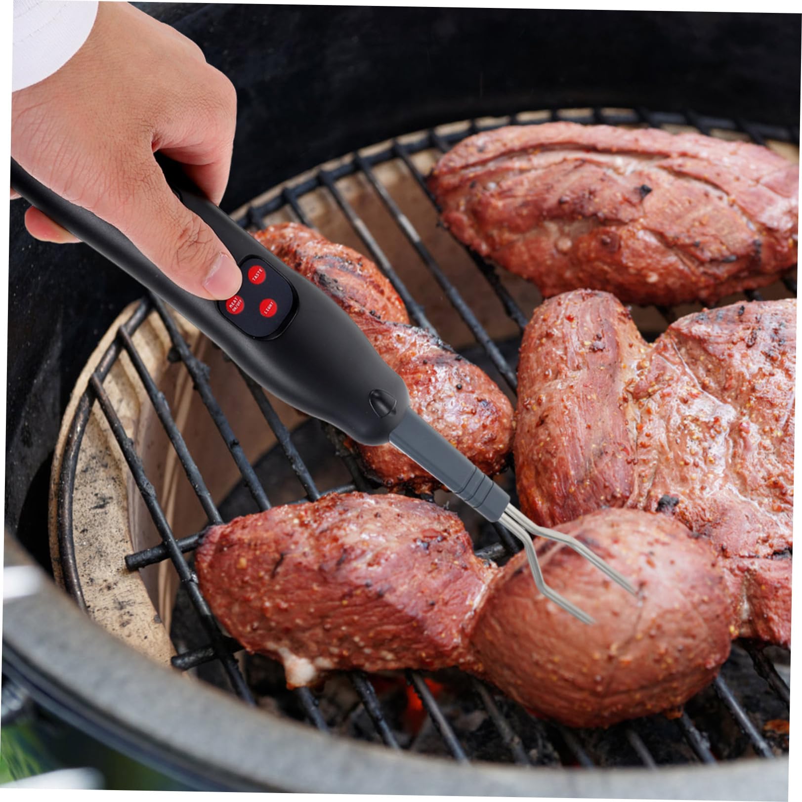 Abaodam 2 Pezzi Termometro Elettronico per Carne con Indicatore Temperatura Bbq per Grigliate e Precisa per Maiale per Grigliate Outdoor Domestica