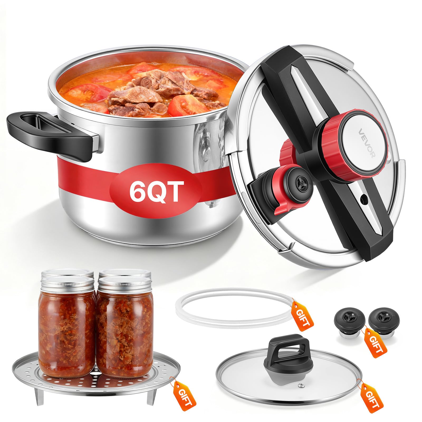 VEVOR 6.3Qt Pressure Cooker