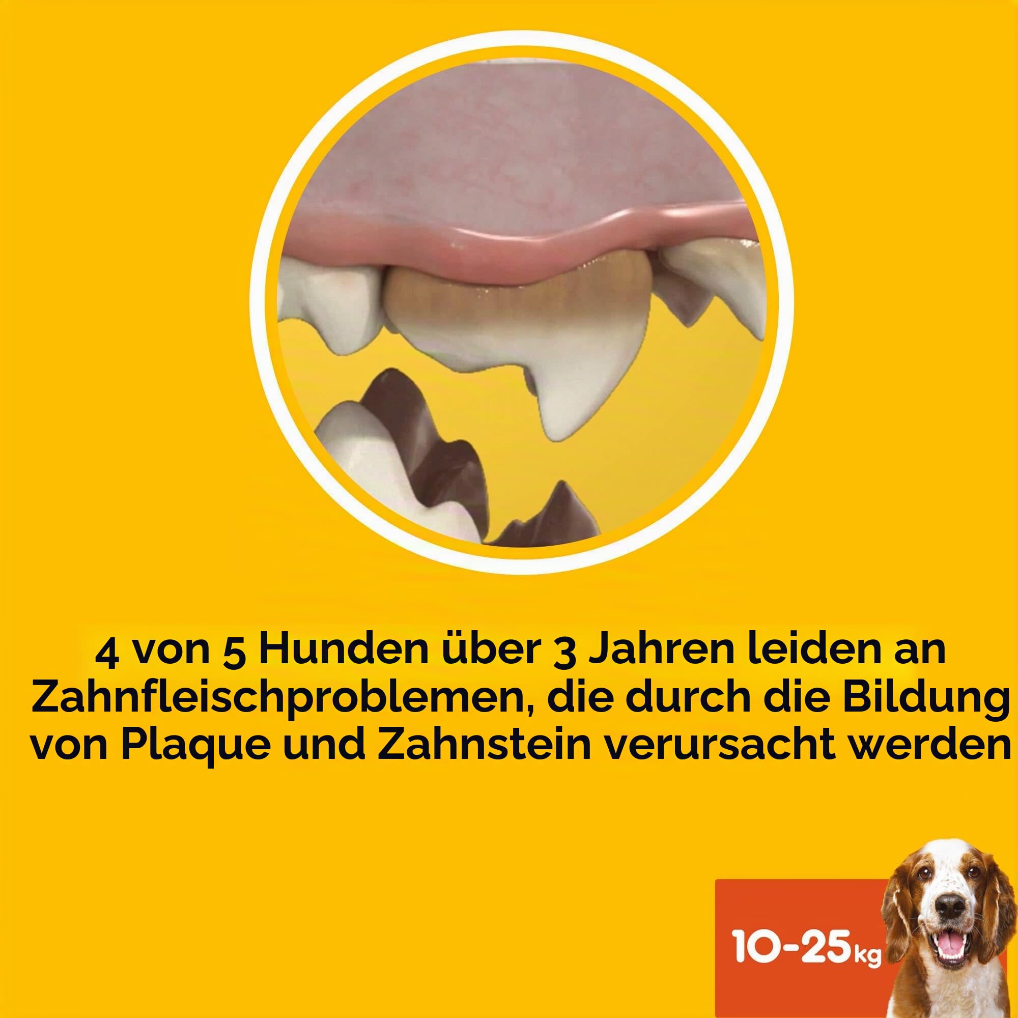 Pedigree Dentastix Fresh 112 Snack für die Mundhygiene (mittlerer Hund 10-25 kg) 180 g 28 Stück - 4 Packungen mit 28 Stück (insgesamt 112 Stück)