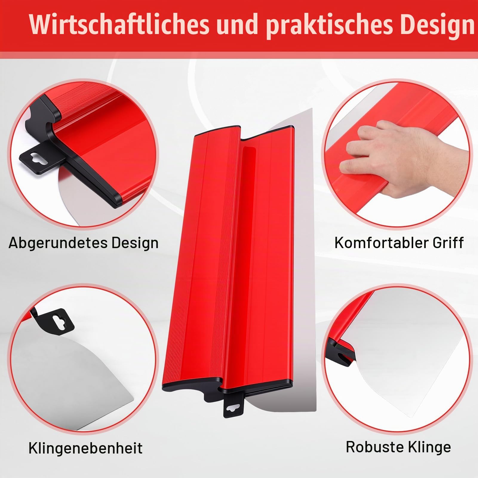 Flächenspachtel Set, Spachtel Werkzeug Set mit 3 Schabern