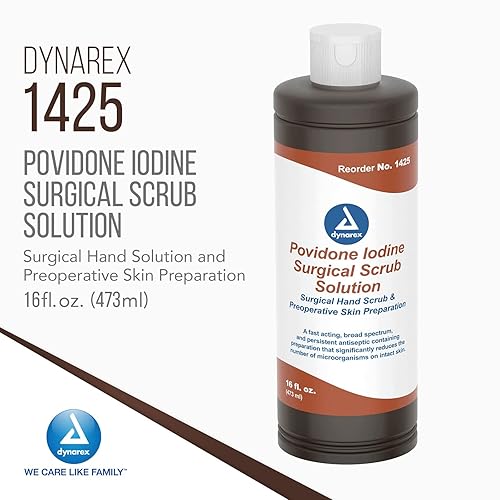 Miniatura 2 de Dynarex Solución exfoliante de povidona-yodo, solución antiséptica para piel y mucosa, ideal para la preparación del sitio quirúrgico, contiene