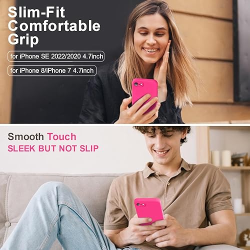 Miniatura 2 de Vooii Funda para iPhone SE 20223rd2020, iPhone 87, silicona líquida mejorada con bordes cuadrados protección de cámara forro de microfibra suave