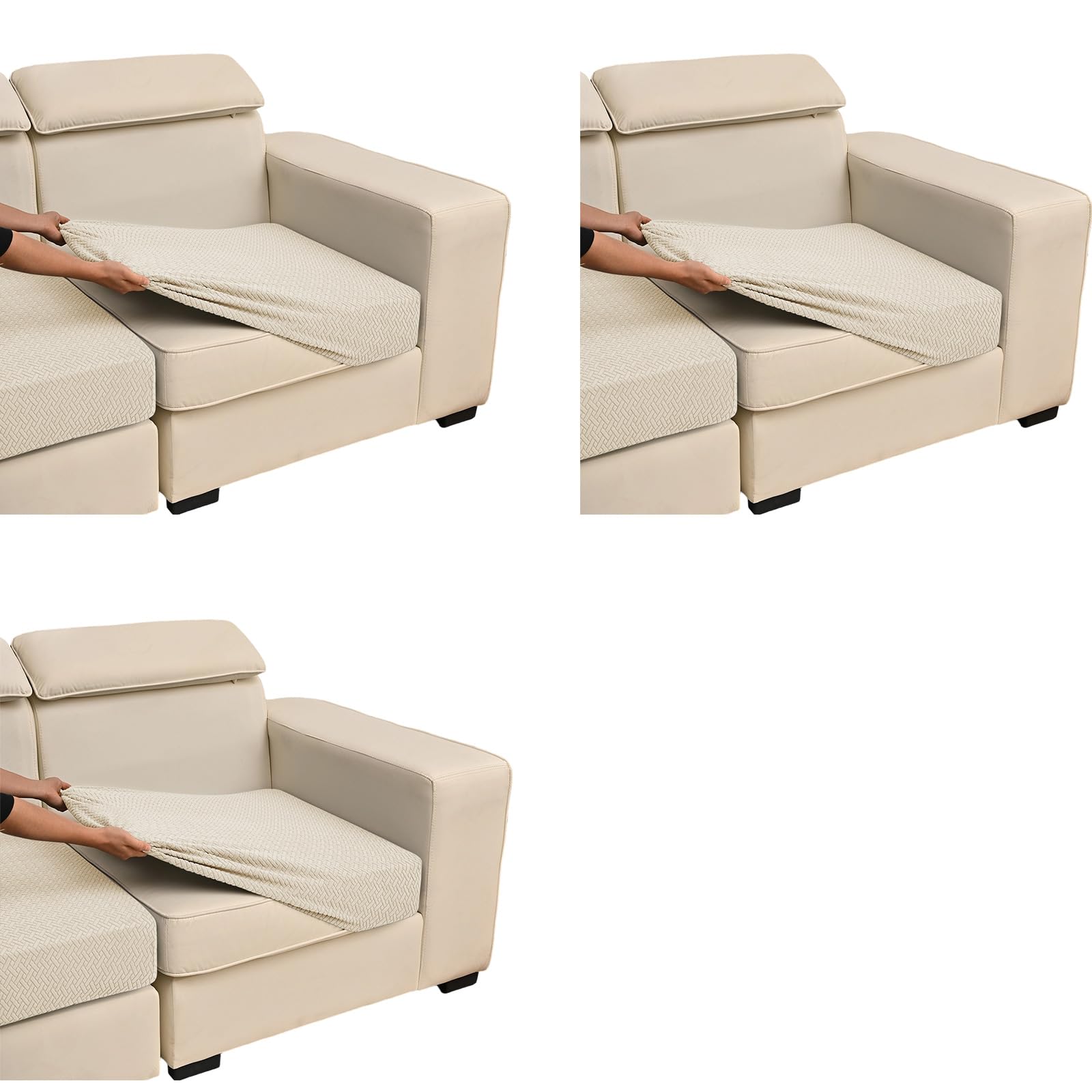 Msioytog Universals Elastic Sofa Cover for L Shape Sofas Stays Resistant to Shifting Secure Holds Easy Installion Sofa Cover