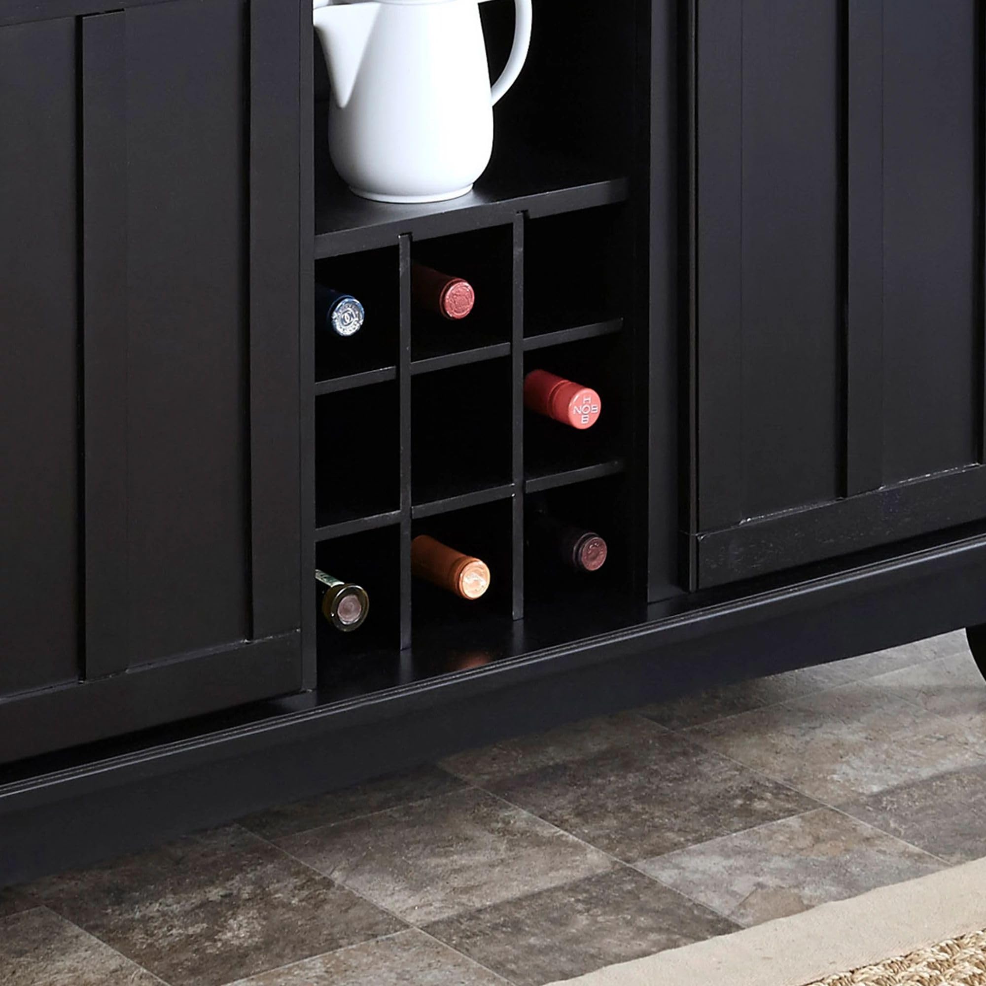 Credenza WIND per sala da pranzo, Buffet 1 porta, 3 cassetti, colore