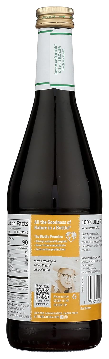 Biotta Juice Vegetable Breuss Organic, 16.9 fl oz