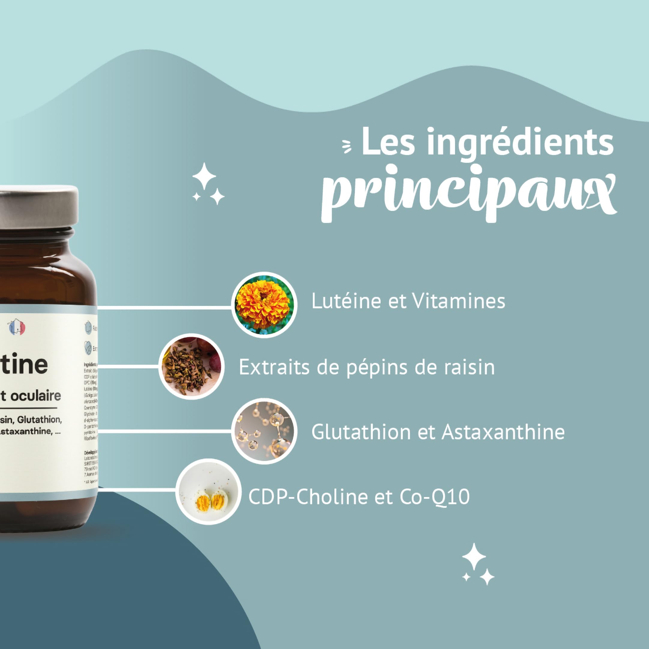 O.Retine | Complément Alimentaire Pour le Confort Visuel & la Vision Nocturne | Lutéine, Glutathion, Vitamines | Antioxydants Pour Yeux Secs et Irrités | 60 Gélules | Fabriqué en France