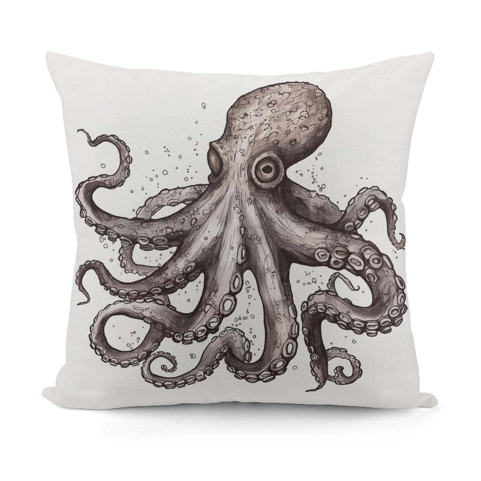 VstaDank Octopus Throw Pillow Covers Fade-Resistant Plush Pillow Case Cozy Square Cushion Case Removable Pillowcase Exquisite Pillow Shams Soft Pillow Protector 18"x18"