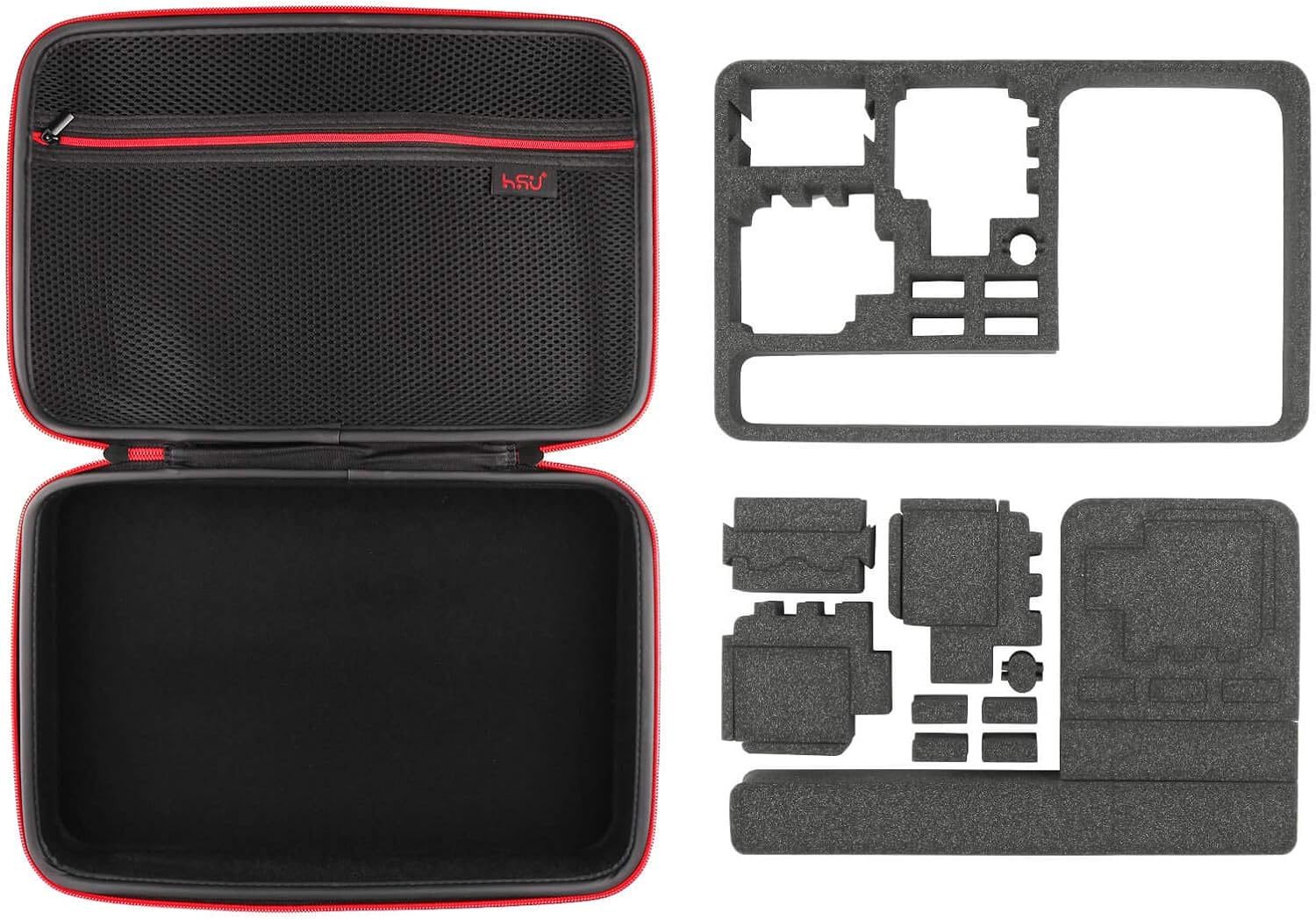 Hottest Sales Large Carrying Case for GoPro Hero 10, 9, Hero 8, 7 Black,HERO6,5,4,+LCD, Black, Silver, 3+, 3, 2 and Accessories by HSU with Fully Customizable Interior Carry Handle and Carabiner Loop Get Discount 70% Price Large Carrying Case for GoPro Hero 10, 9, Hero 8, 7 Black,HERO6,5,4,+LCD, Black, Silver, 3+, 3, 2 and Accessories by HSU with Fully Customizable Interior Carry Handle and Carabiner Loop