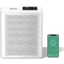Smart Air Purifier for Home Bedroom Large Rooms, HEPA Air Cleaner Covers up to 3500 ft&sup2;, App Control, PM2.5 Display Air Quality,Sleep Mode,Auto Mode, HEPA Air Purifier for Pet Hair, Pollen and Dust