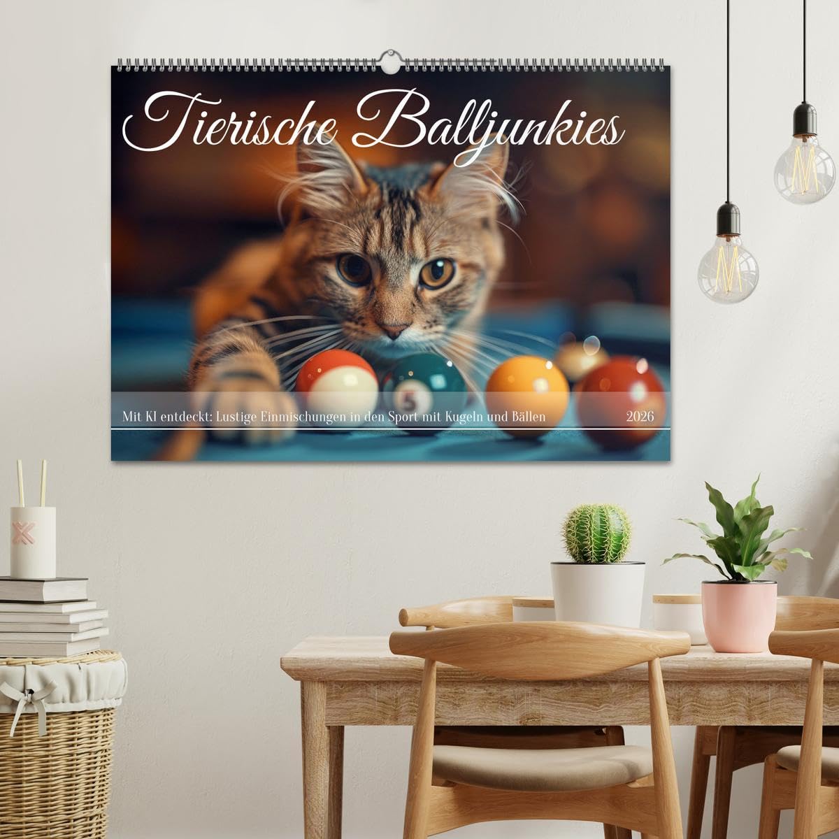 Tierische Balljunkies (Wandkalender 2026 DIN A2 quer), CALVENDO Monatskalender: Ballsport und Tiere zusammen, das garantiert eine lustige Zeit