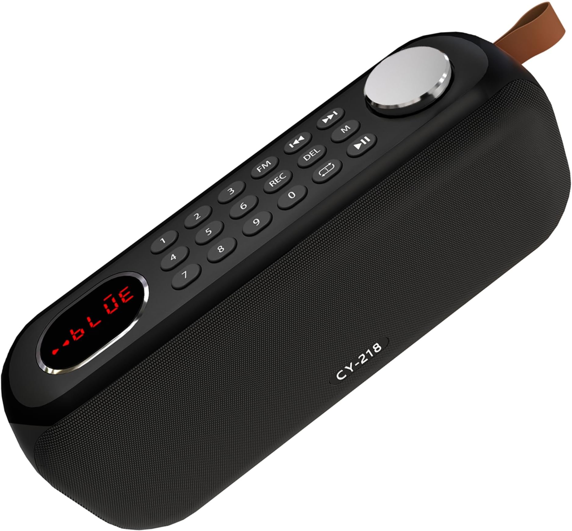 Portable Bluetooth speaker with digital FM radio, support USB/SD MP3 Play/AUX/REC card, built-in 3000mAh rechargeable battery, super sound speaker and headphone jack