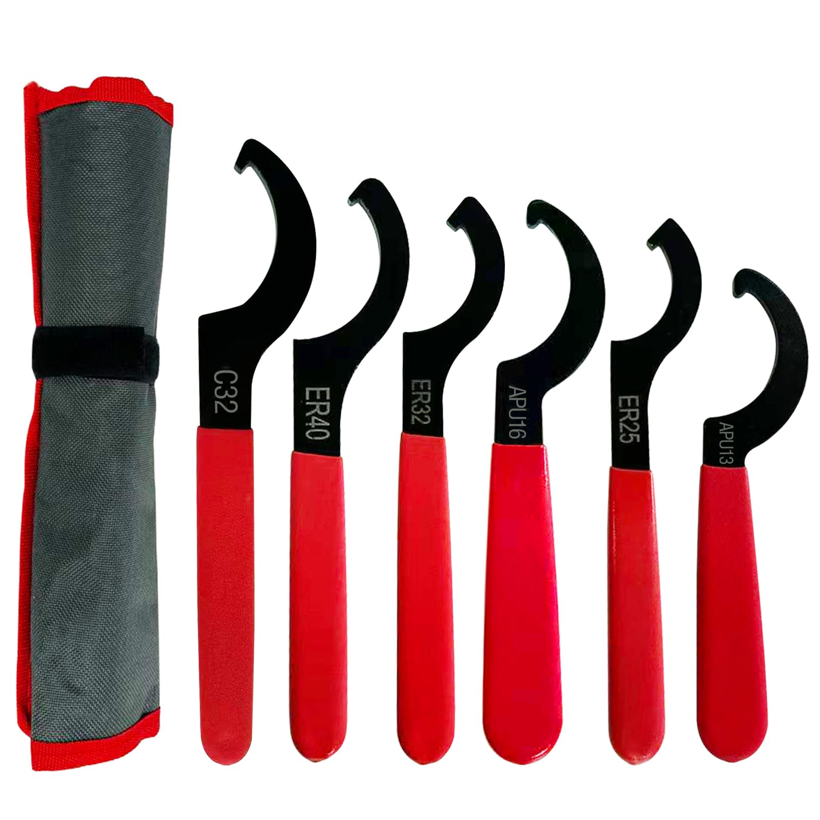HCXUANWJTL Coilover Spanner Wrench Set 6 Pcs C-Shape Shock Spanner | Hook Wrench Tools, f…