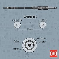 Vista 5 de Hosa cable CMP-303 cable 3,5 mm a 14" TS, Negro