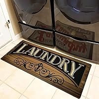 Vista 1 de UKELER Alfombra antideslizante para lavandería, duradera e impermeable, 48 x 20 pulgadas