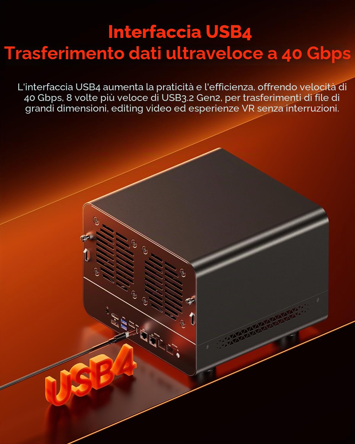 AOOSTAR WTR MAX Mini PC NAS desktop a 11 Bay, server NAS Ryzen 7 PRO 8845HS Senza RAM Senza SSD, 6*2.5"/3.5" SATA HDD, 5*slot M.2 NVMe, 2*10GbE, 2*2,5GbE, OCuLink, 4K HDMI, Network Attached Storage