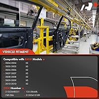 Vista 3 de Regulador de ventana A-Premium sin motor de reemplazo para BMW X3 E83 2004-2010 parte trasera izquierda, lado del conductor