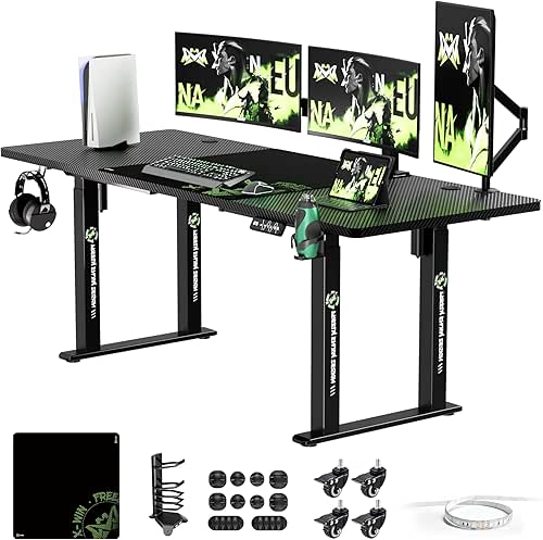 X-Win Electric Height Adjustable Standing Desk, 71" x 29.5" 4-Leg