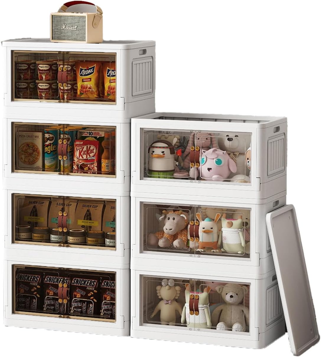 Foldable Storage Bins with Lids, 23 Gal Collapsible