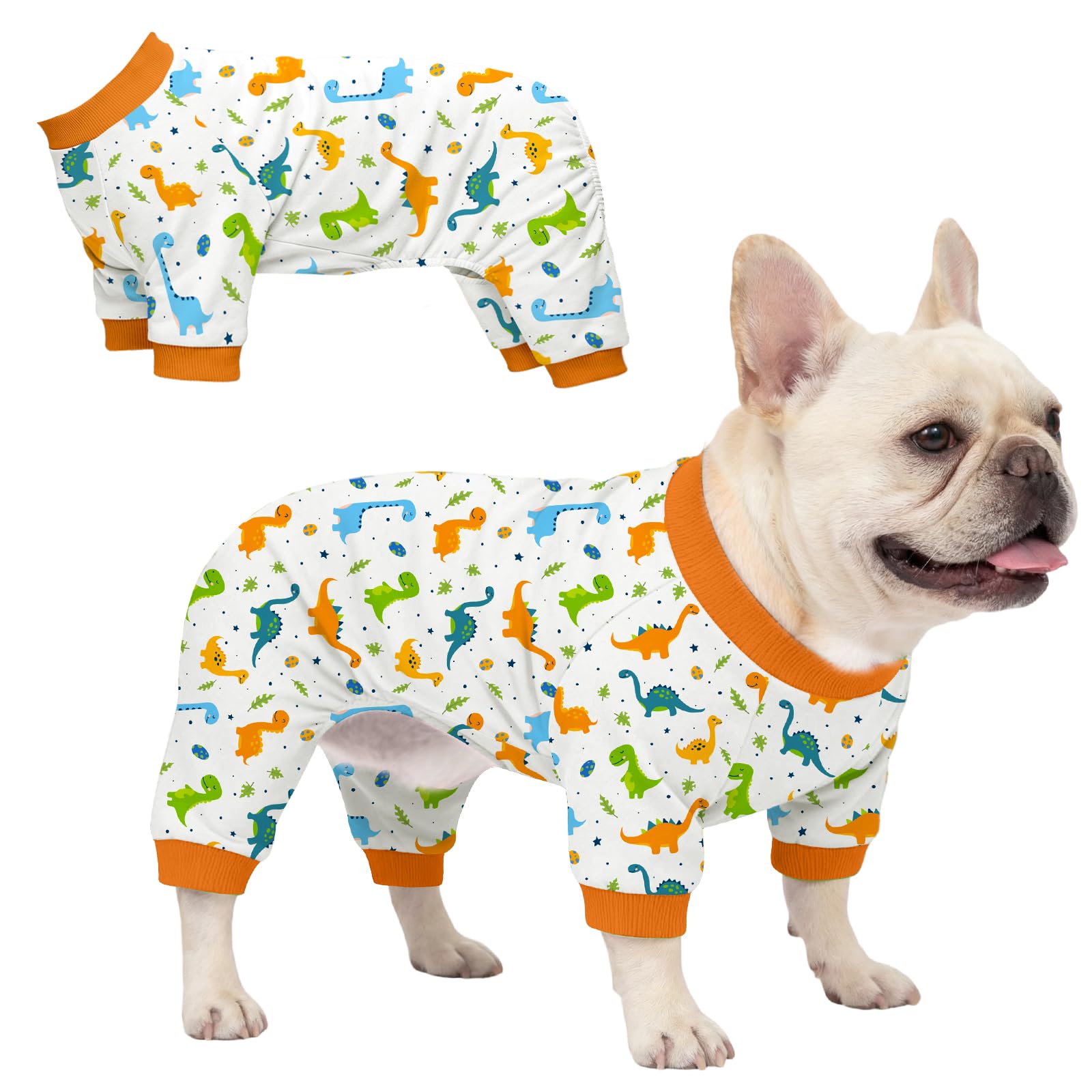 Dog Pajamas for Small Medium Dogs Recovery Suit Dog Pjs Dog Onesie Cute Soft Breathable Puppy Pajamas Pet Spring Summer Stretchy Pjs for Boy Girl - Pink Bows — view 14