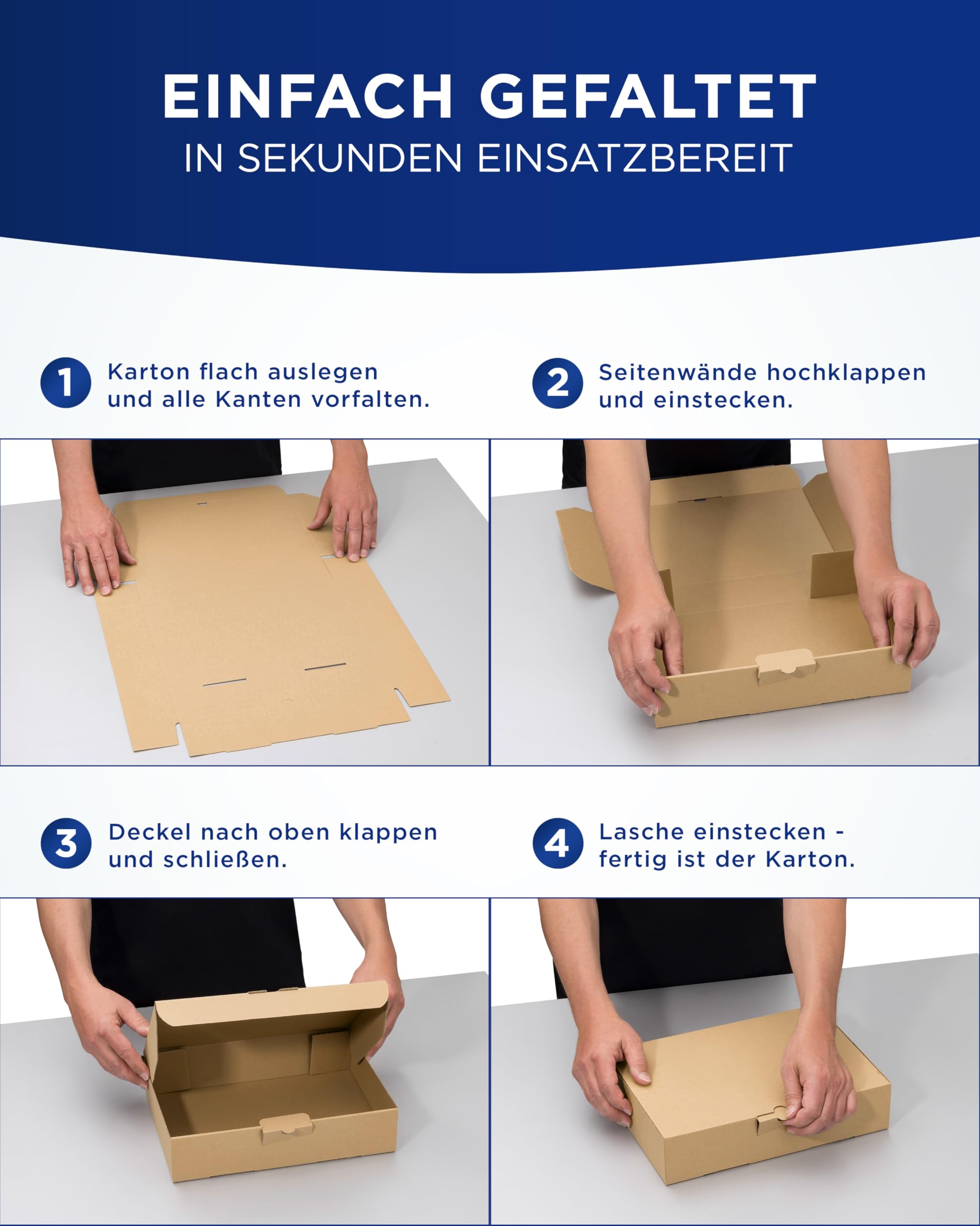 KK Verpackungen Versandkartons 350 x 250 x 80 mm für DHL Kleinpaket | 200 Stück, Faltschachteln für portooptimierte Warensendungen