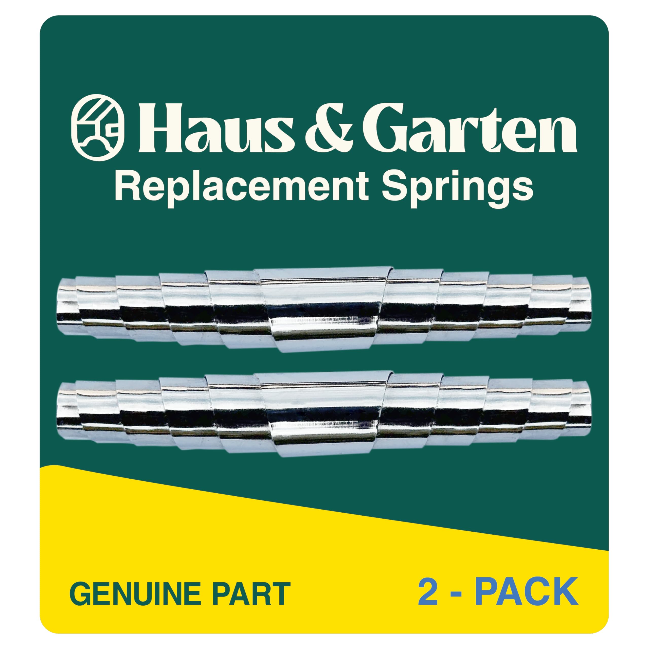 Haus & Garten PRO-Grade Bypass Pruner Replacement Springs (2-Pack) - Heavy Duty Volute Springs - Bypass Pruning Shear Replacement Springs For Garden Pruners - Titanium Gardening Shear Parts