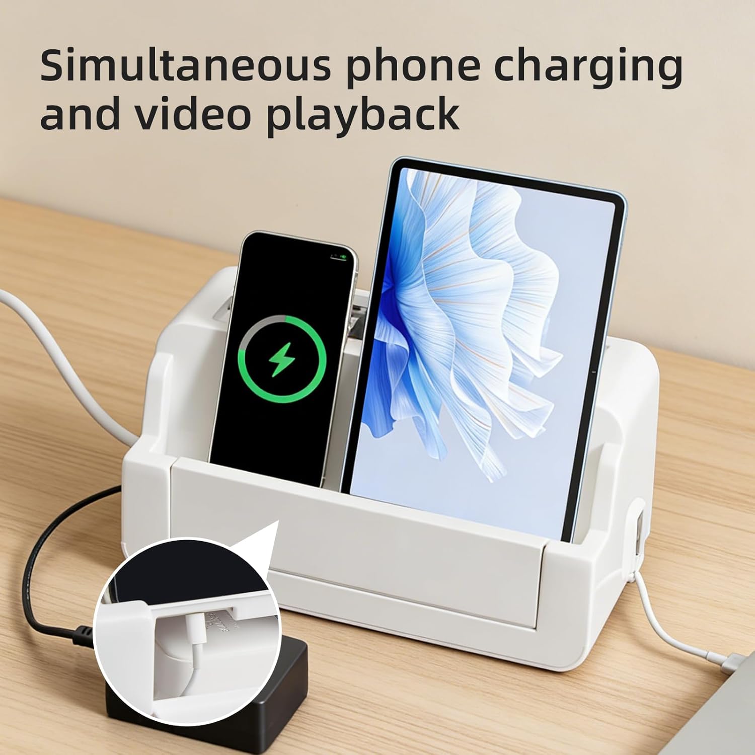 2 Pack Cable Management Box for Home, Office & Desk, Cord Organizer Box for Computer, TV Wires Hub, Pet Friendly Cord Hider Box, Safe ABS Material (White)